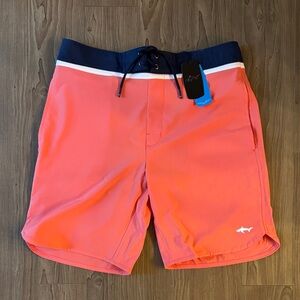 NWT Greg Norman Bondi Beach Board Shorts Men’s M Coral Pink Swim Trunks Surf